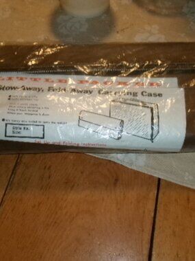 New in package Little Packer faux leather fold up stow away suitcase carry on